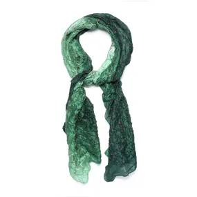 Silk Scarf - Emerald Bandhani From Rajasthan