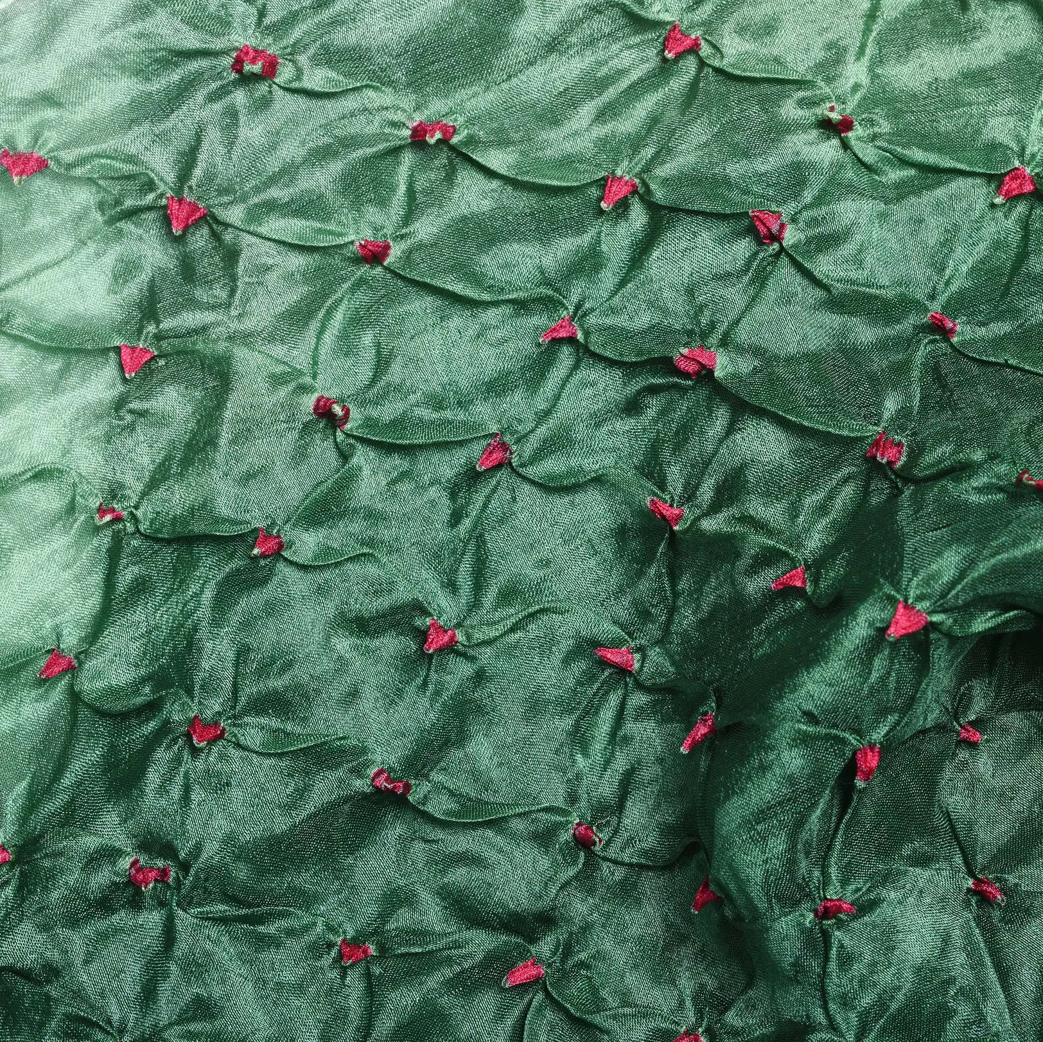 Silk Scarf - Emerald Bandhani From Rajasthan