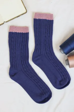 Socks Knit Nook Blue