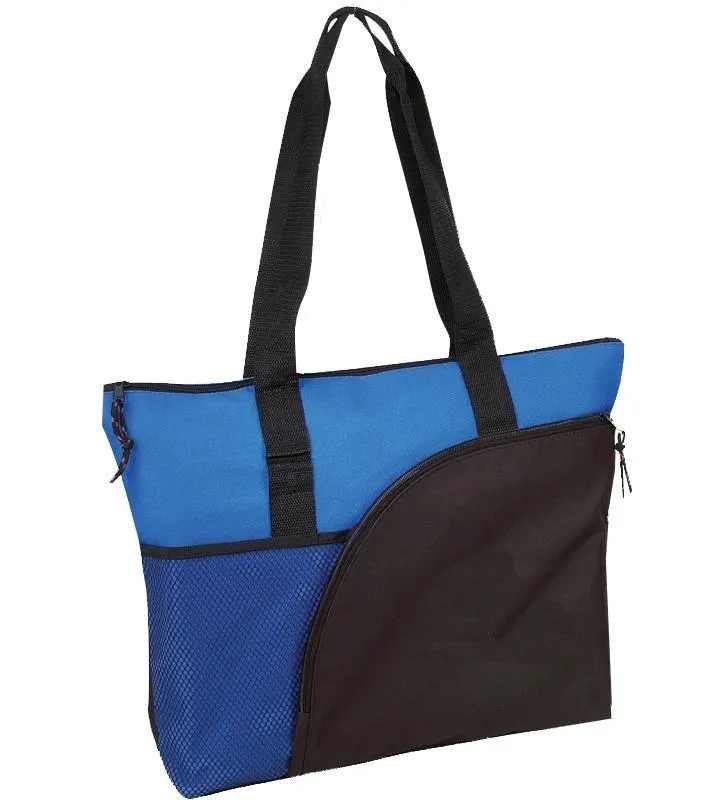 Stylish 600D Polyester Deluxe Zipper Tote Bag