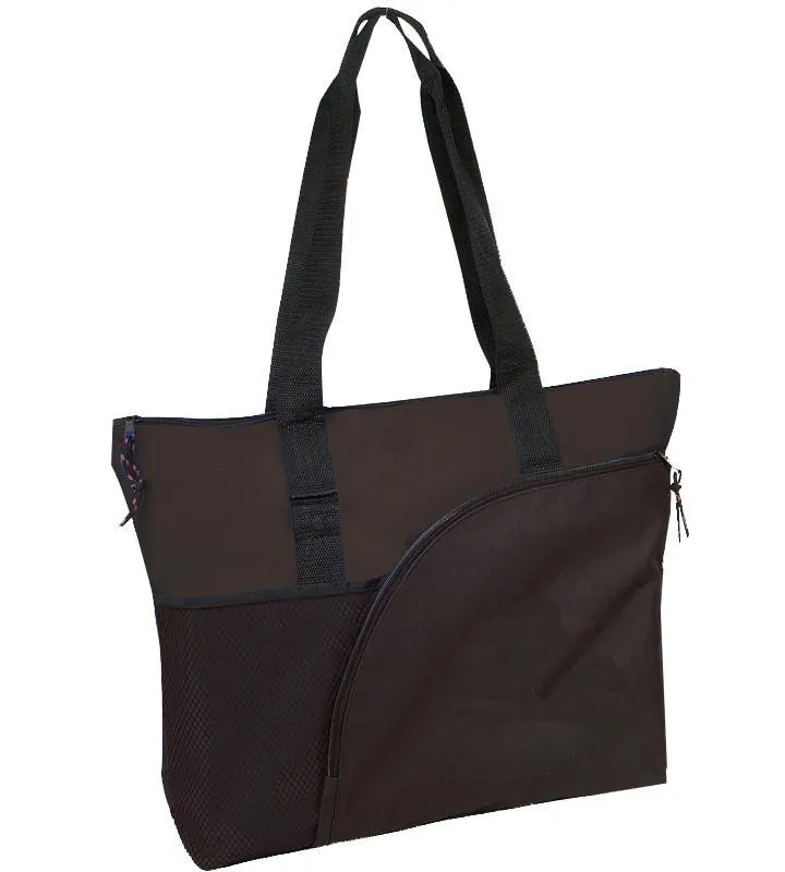 Stylish 600D Polyester Deluxe Zipper Tote Bag