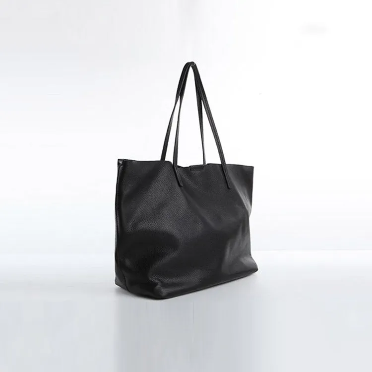 Stylish Black Leather Womens Tote Handbags Purse Shoulder Bags for Women