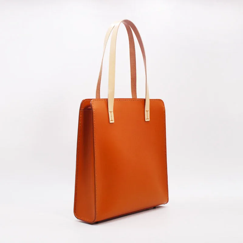 Stylish Womens Brown Leather Tote Handbags Shoulder Bags Purses for Women