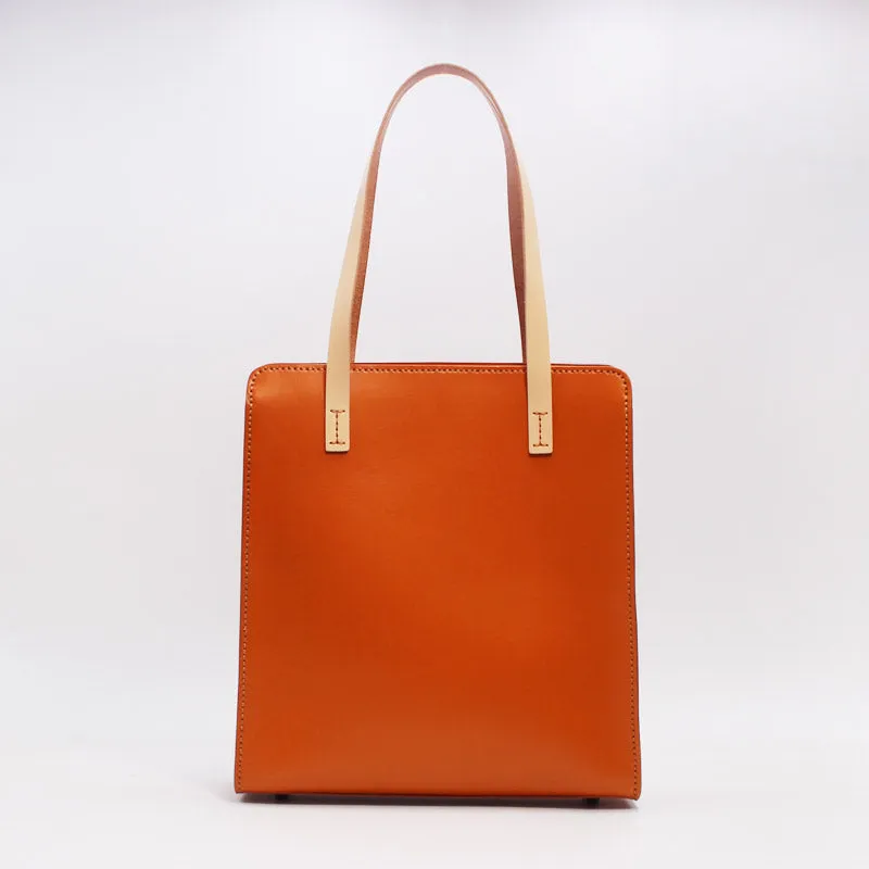 Stylish Womens Brown Leather Tote Handbags Shoulder Bags Purses for Women