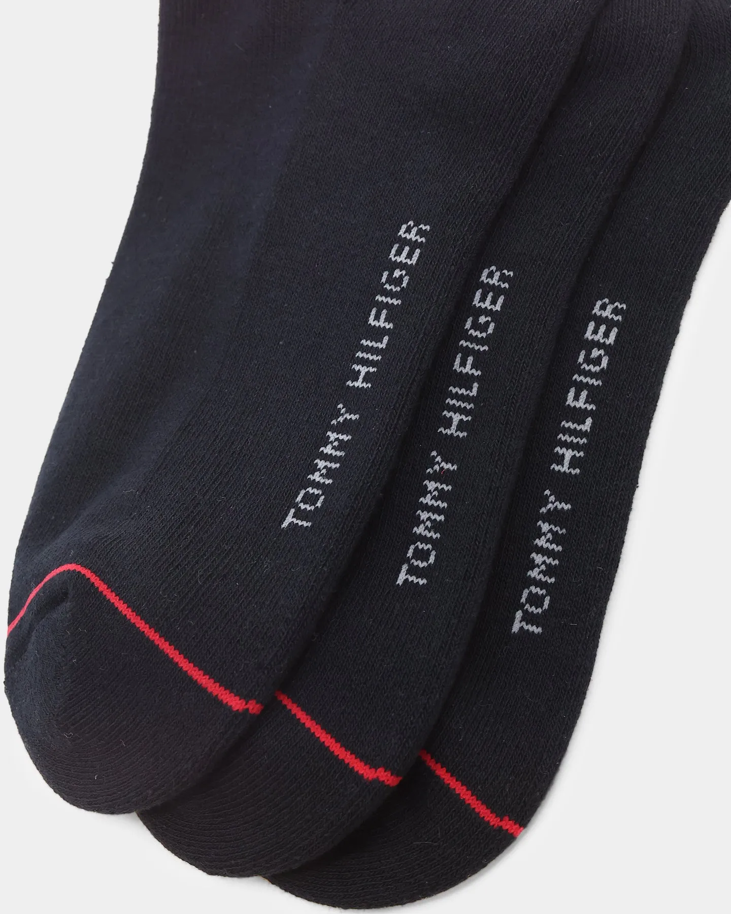 Tommy Jeans 3 Pack Athletic Crew Socks Black