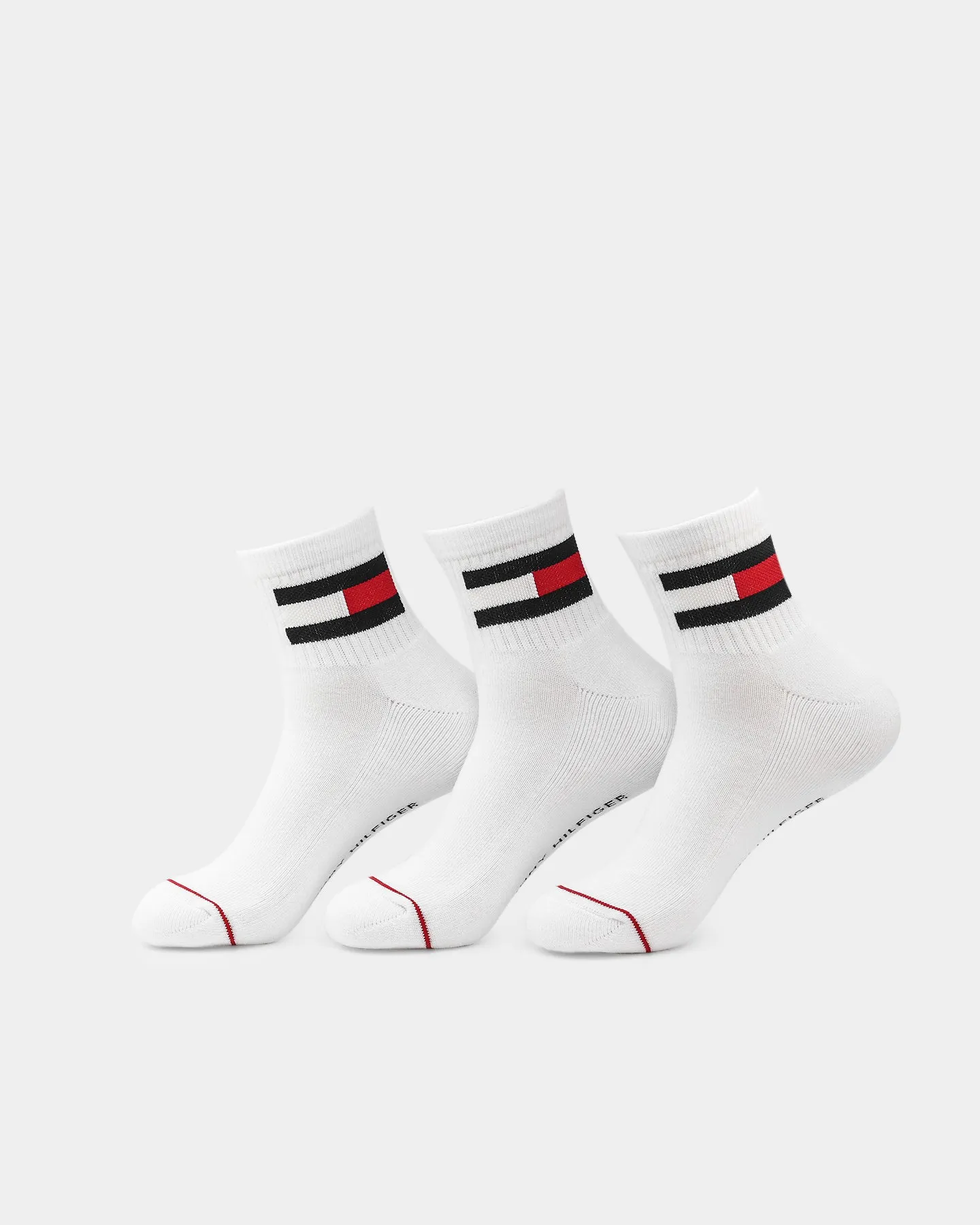 Tommy Jeans 3 Pack Quarter Socks Black