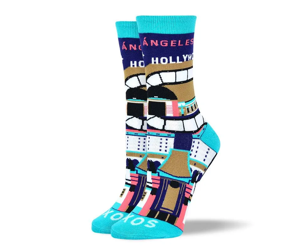 Women's Pattern Los Angeles Socks