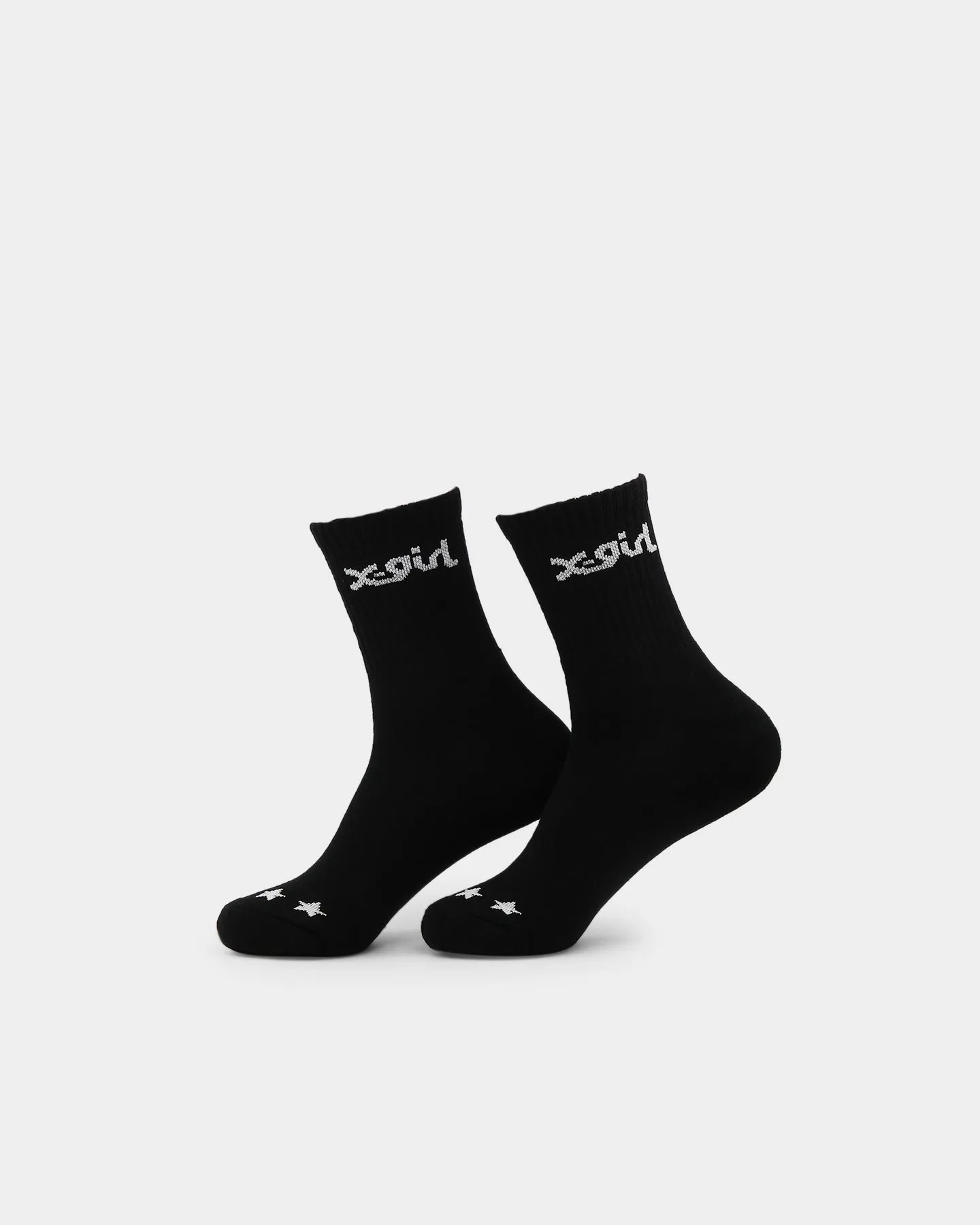 X-Girl Women's Logo Middle Socks 3 Pack Multi-coloured